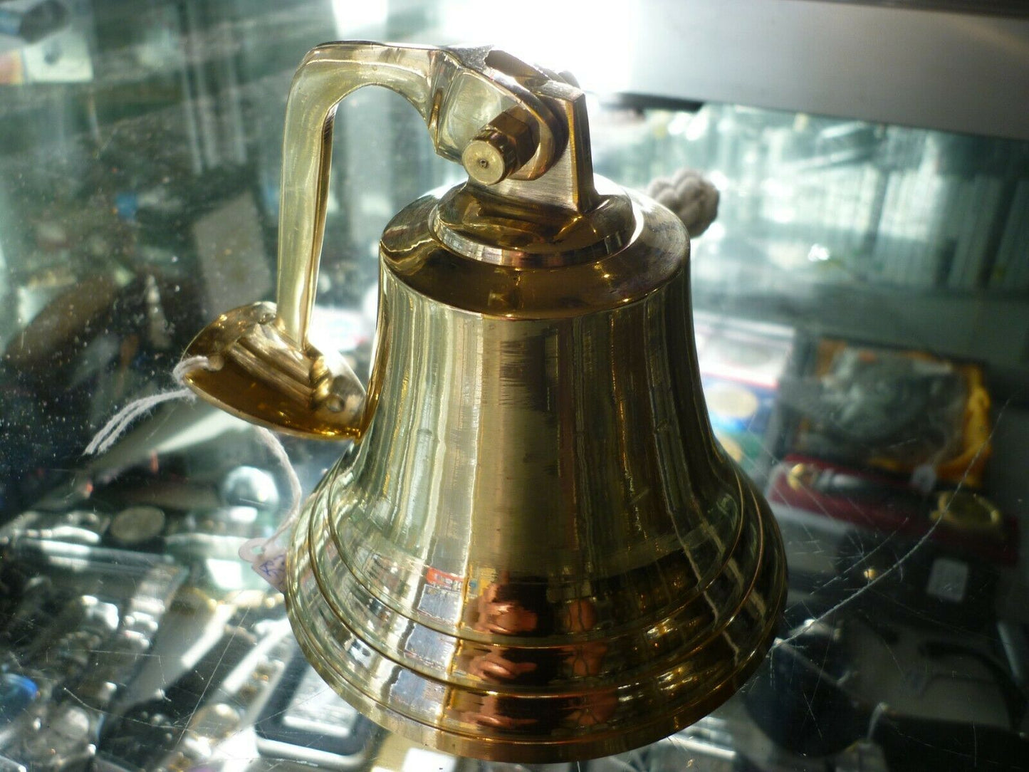 BRASS WALL BELL VINTAGE SHIP's SCHOOL PUB LAST ORDERS DINNER DOOR 4'' AU STOCK !