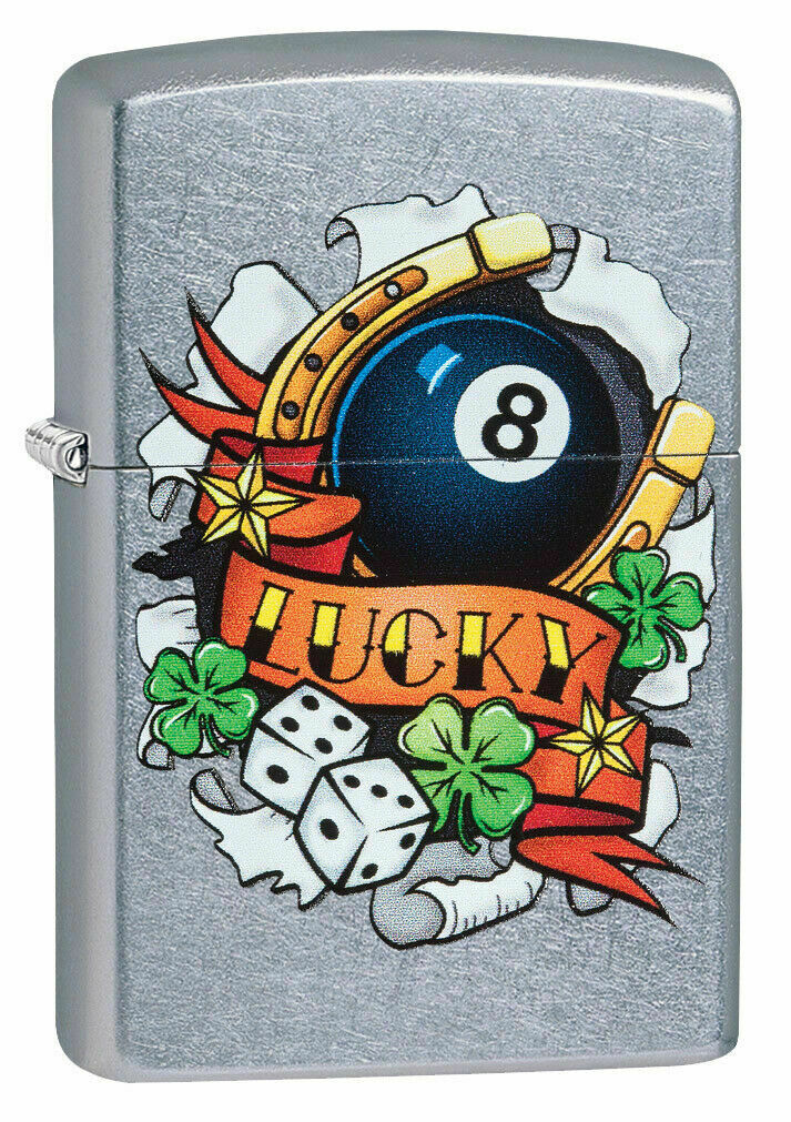 GENUINE ZIPPO LIGHTER 29604 LUCKY 8 BALL (99180) GIFT BOXED