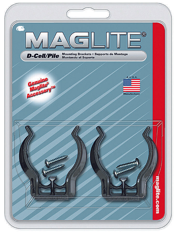 GENUINE MAGLITE AUTO CLAMPS TO FIT D-CELL FLASHLIGHTS / USA MADE BRAND NEW