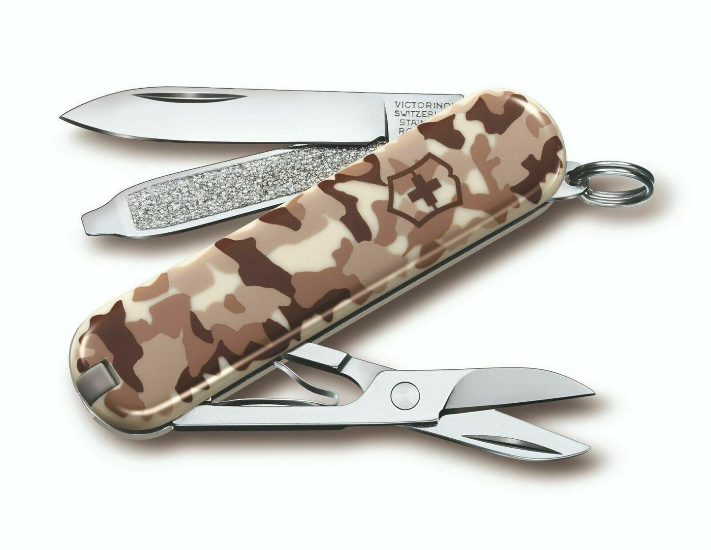 GENUINE VICTORINOX SWISS ARMY 35914 CLASSIC DESERT CAMOUFLAGE KNIFE MULTI TOOL