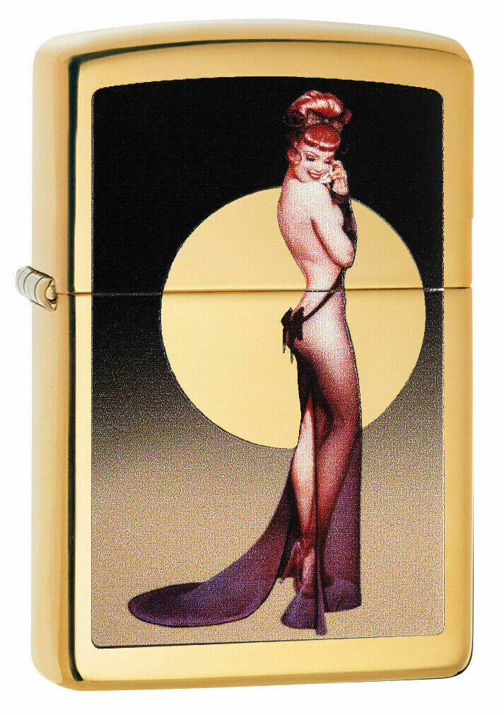 GENUINE ZIPPO LIGHTER (99251) OLIVIA SPOTLIGHT BRASS GIFT BOXED